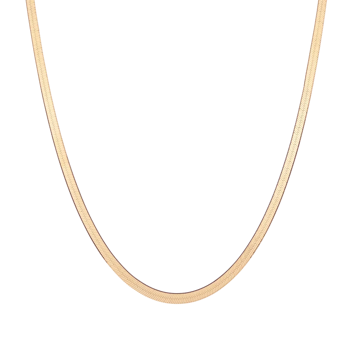 Riwaq herringbone chain in solid 18k gold