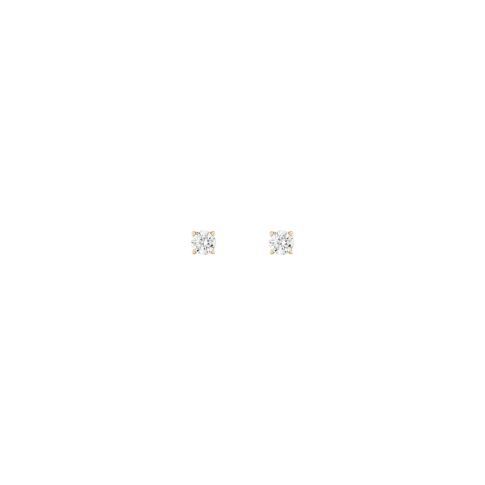 Nakhla mini studs, small round lab-grown diamonds in 18k gold